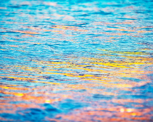 colorful ocean reflection photograph